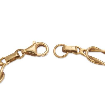 Alternate image for High-Polished Modern 18k Gold-Plated Link Bracelet from Peru Radiant Links