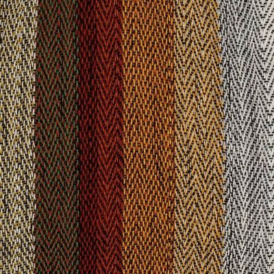 Alternate image for Multicolored Striped Scarf Hand-woven with 100 Alpaca Eucalyptus Forest