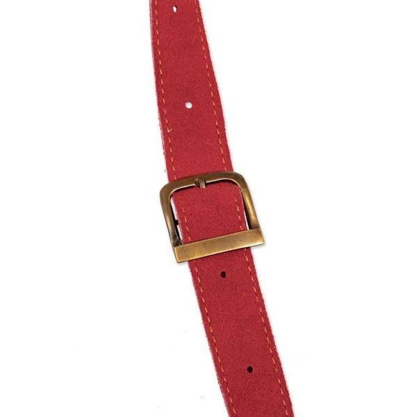 Alternate image for Suede Shoulder Bag in Red with Adjustable Strap from Peru Warm Spiral