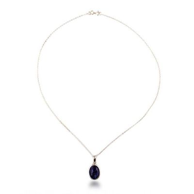 Alternate image for Silver Pendant Necklace with Natural Sodalite Gemstone Naturally Stunning