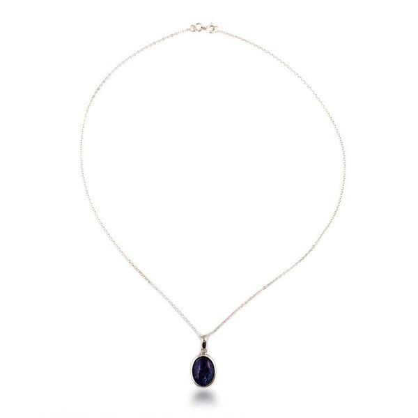 Alternate image for Silver Pendant Necklace with Natural Sodalite Gemstone Naturally Stunning