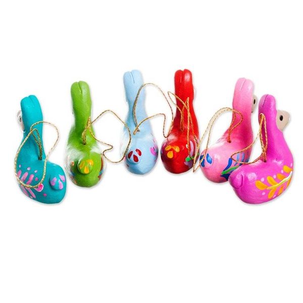 Alternate image for Hand-Painted Ceramic Llama Ornaments from Peru Set of 6 Llama Family