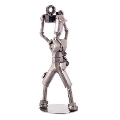 Alternate image for Recycled Auto Part Sculpture of a Photographer from Peru Say Cheese