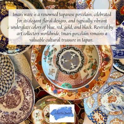 Alternate image for Japanese Imari Porcelain Earrings upcycled with Vintage Imari Ware, Eclectic Birthday Gift for Her