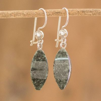 Alternate image for Artisan Crafted Jade Earrings A Cut Above in Dark Green