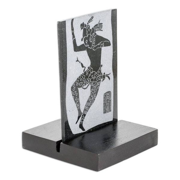 Alternate image for Museum Replica Maya Jaguar Dancer Green Jade Plaque Maya Jaguar Dancer