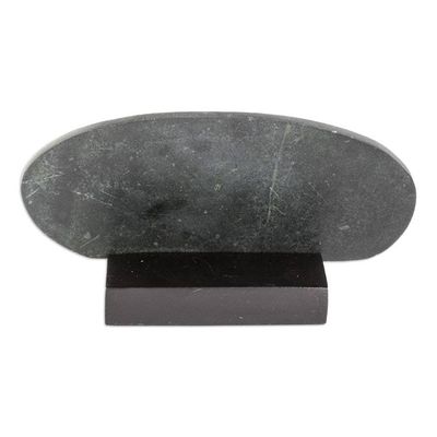 Alternate image for Maya Museum Replica Green Jade Plaque and Stand Maya Canoe Journey