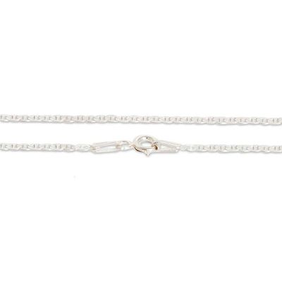 Alternate image for Modern Silver Necklace with a Single Light Green Jade Stone Light Green Mayan Moon