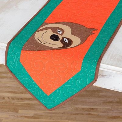 Alternate image for Cotton Blend Sloth Table Runner from Costa Rica Happy Sloth