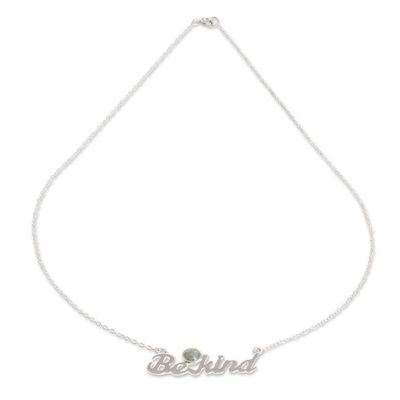 Alternate image for Kindness Themed Jade Necklace Being Kind