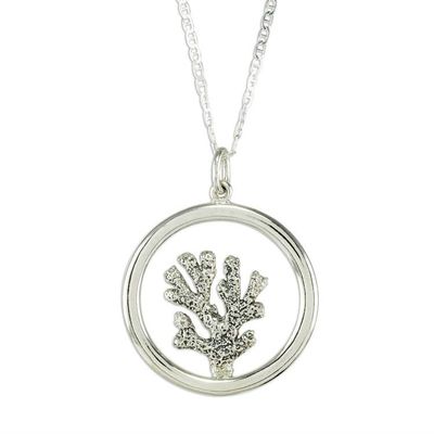 Alternate image for Coral-Themed Pendant Necklace from Guatemala Bottom of the Sea