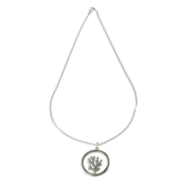 Alternate image for Coral-Themed Pendant Necklace from Guatemala Bottom of the Sea