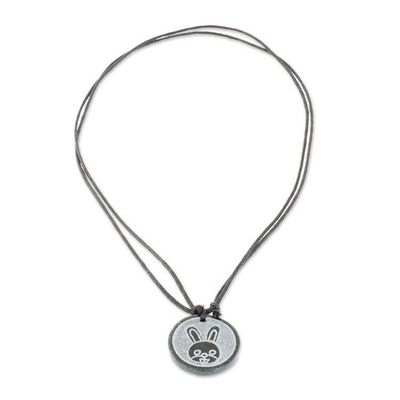 Alternate image for Jade Rabbit Pendant Necklace from Guatemala Qanil