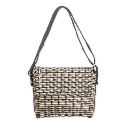 Alternate image for Eco-Friendly Handwoven Shoulder Bag in Warm Hues Environmental Glamour