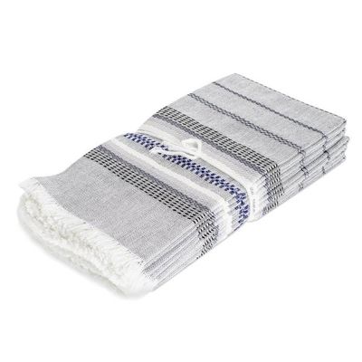 Alternate image for Handmade Cotton Napkins Set of 6 Culinary Inspiration in Grey