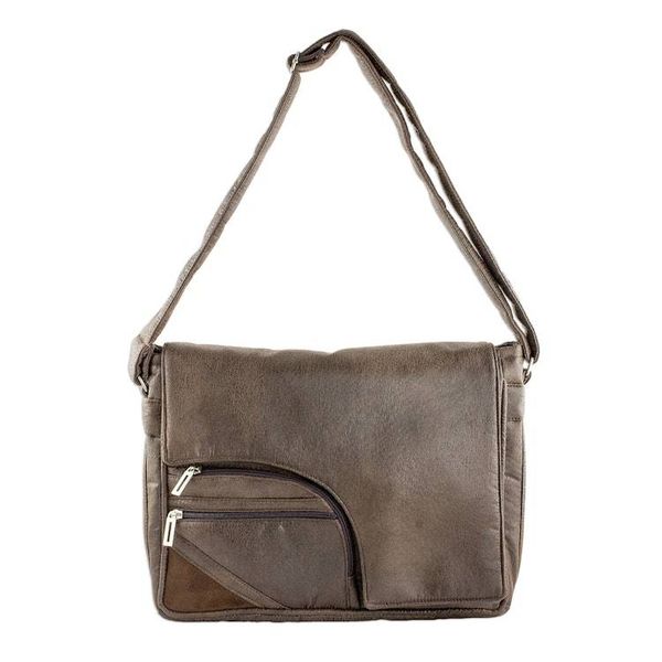 Alternate image for Faux Leather Messenger Bag in Espresso from Costa Rica Espresso Elegance