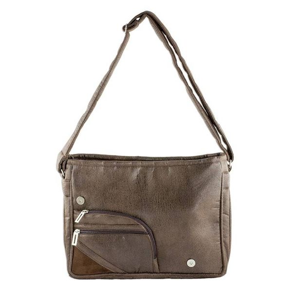 Alternate image for Faux Leather Messenger Bag in Espresso from Costa Rica Espresso Elegance