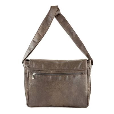 Alternate image for Faux Leather Messenger Bag in Espresso from Costa Rica Espresso Elegance
