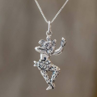 Alternate image for Museum Replica Sterling Silver Mayan Jaguar Dancer Necklace Jaguar Dancer