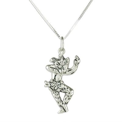 Alternate image for Museum Replica Sterling Silver Mayan Jaguar Dancer Necklace Jaguar Dancer