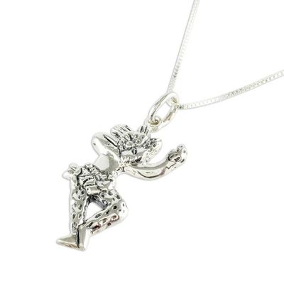 Alternate image for Museum Replica Sterling Silver Mayan Jaguar Dancer Necklace Jaguar Dancer