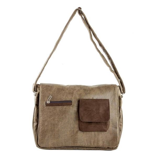 Alternate image for Faux Leather Messenger Bag in Burnt Sienna from Costa Rica Preparedness in Burnt Sienna