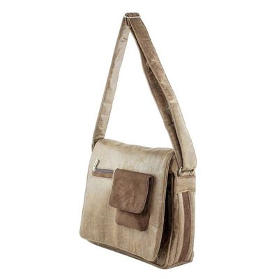 Alternate image for Faux Leather Messenger Bag in Burnt Sienna from Costa Rica Preparedness in Burnt Sienna