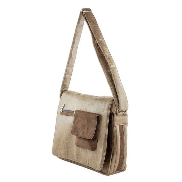 Alternate image for Faux Leather Messenger Bag in Burnt Sienna from Costa Rica Preparedness in Burnt Sienna