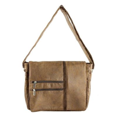 Alternate image for Faux Leather Messenger Bag in Sepia from Costa Rica Voyage to Foreign Lands