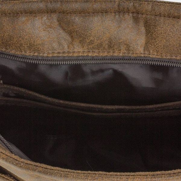 Alternate image for Faux Leather Messenger Bag in Sepia from Costa Rica Voyage to Foreign Lands