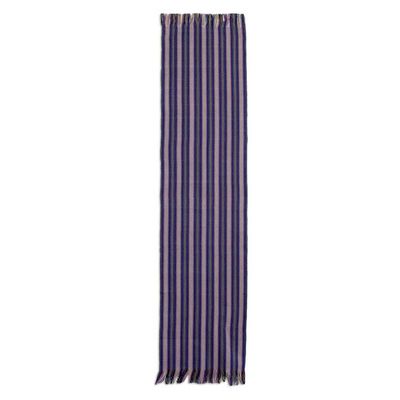 Alternate image for Handloomed Cotton Table Runner Solola Blue