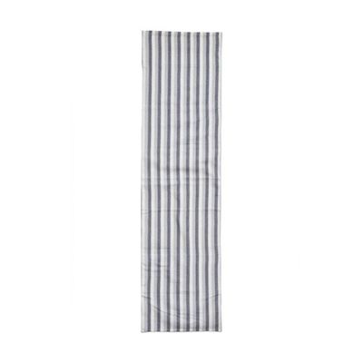 Alternate image for Hand-Woven Cotton Table Runner with Grey and White Stripes Mist