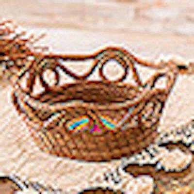 Alternate image for Handcrafted Colorful Natural Fiber Basket Made in Guatemala Culture of Colors