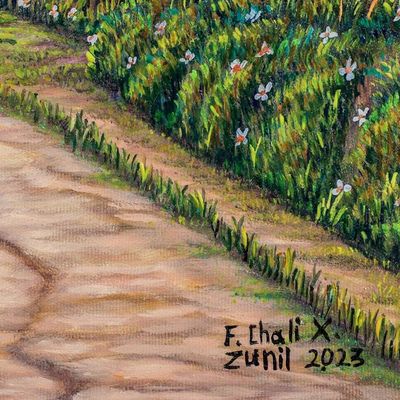 Alternate image for Oil on Canvas Realist Painting of a Rural Town in Guatemala Zunil Town II