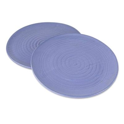 Alternate image for Periwinkle Ceramic Plates from Honduras Pair Dinner with Family
