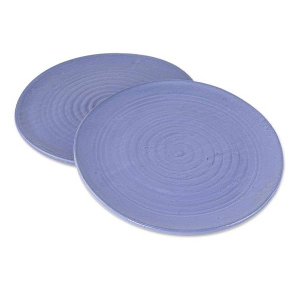 Alternate image for Periwinkle Ceramic Plates from Honduras Pair Dinner with Family