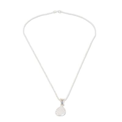 Alternate image for High-Polished Drop-Shaped Sterling Silver Pendant Necklace Ethereal Shine