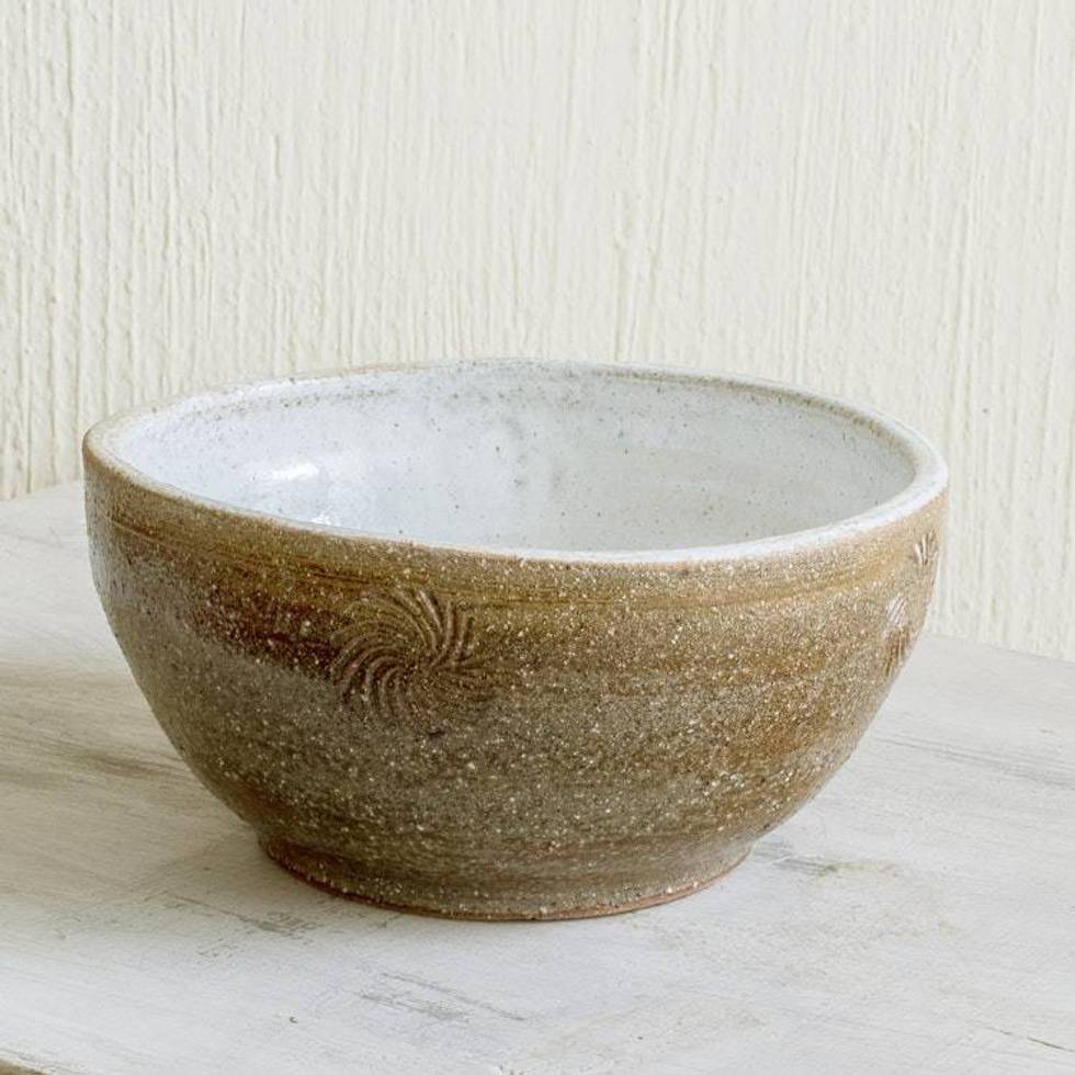 Food Safe Earthy Ceramic Bowl from Honduras 'Fresh Flavor'