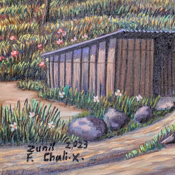 Alternate image for Realist Painting of Rural Town of Zunil from Guatemala Zunil Town