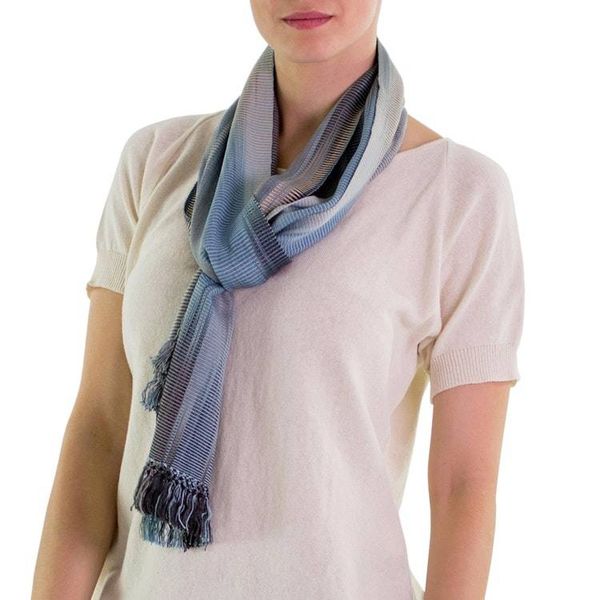Alternate image for Hand Made Rayon Scarf Solola Rainfall