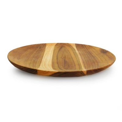 Alternate image for Serving Plate Handcrafted from Sustainable Natural Teak Wood Unforgettable Meals