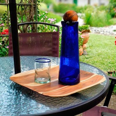 Alternate image for Square Serving Plate Crafted from Sustainable Teakwood Sharing Moments