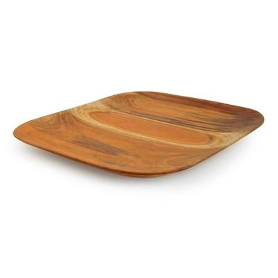 Alternate image for Sustainable Teakwood Serving Plate Handmade in Guatemala Sharing Experiences