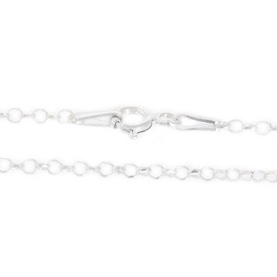 Alternate image for Initial Pendant Necklace Made with 925 Sterling Silver Circled S