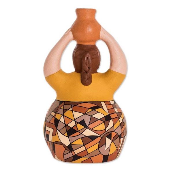 Alternate image for Hand Crafted Ceramic Woman Sculpture From Nicaragua Water Pitcher