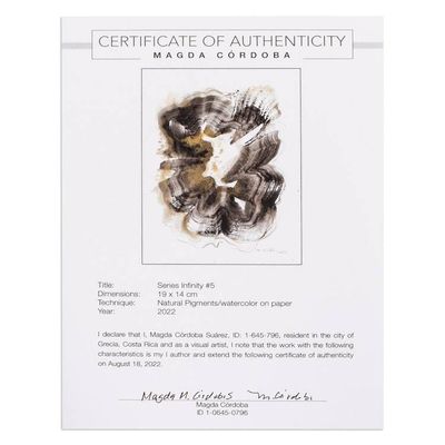 Alternate image for Abstract Painting Made with Mineral Pigments  Watercolor Infinity Series V