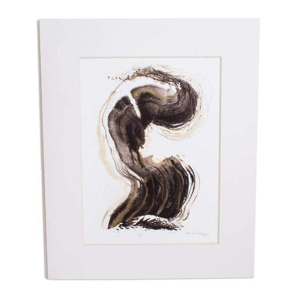 Abstract Painting Made with Mineral Pigments Watercolor 'Infinity Series I'