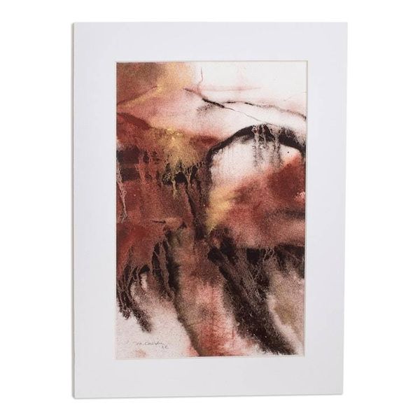 Alternate image for Abstract Painting Made with Mineral Pigments  Watercolor Lands of My Land I