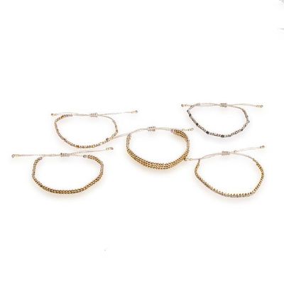 Alternate image for Handcrafted 5-Piece Wristband Bracelet Set in Natural Beige Artisan of Mine