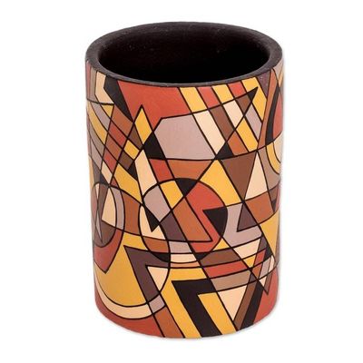 Alternate image for Handmade Cubist-Inspired Decorative Vase Inspired Geometry